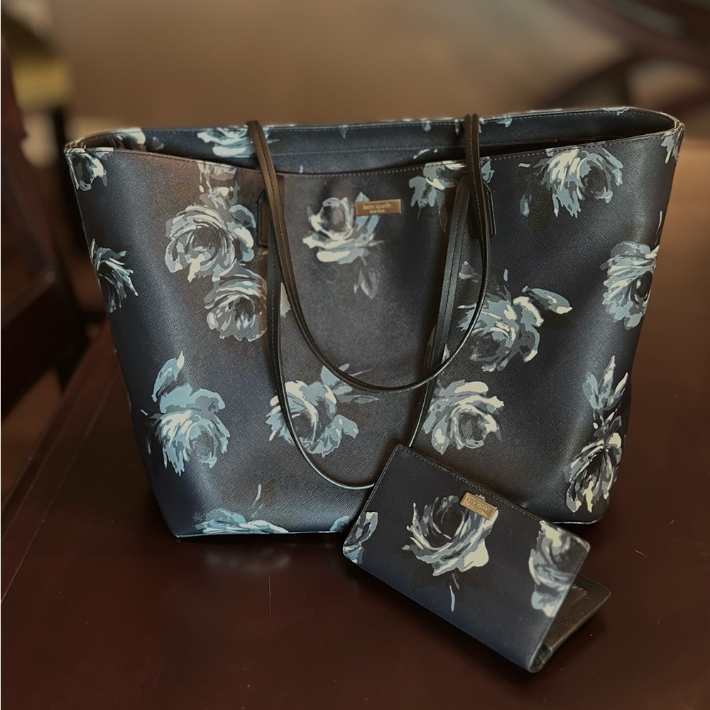 Kate Spade tote & wallet. Shore street night rose